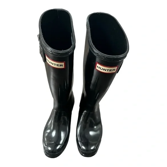 Hunter Original Gloss Black Rain Boot Women’s Size 5 - Picture 9 of 16